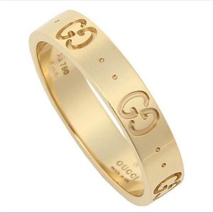 Gucci Icon Thin Band Ring 18k Yellow Gold